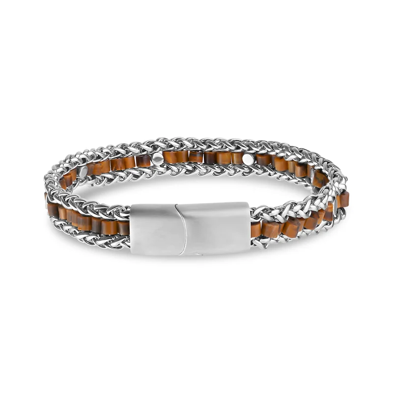 Bracelet en perles à maillons de blé