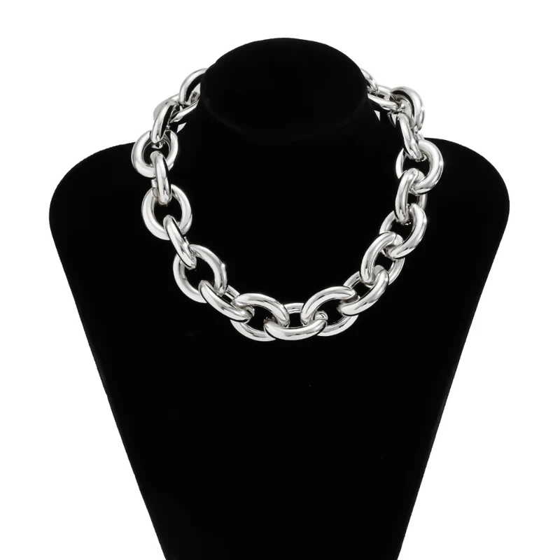 Collier Grosse Maille Argenté