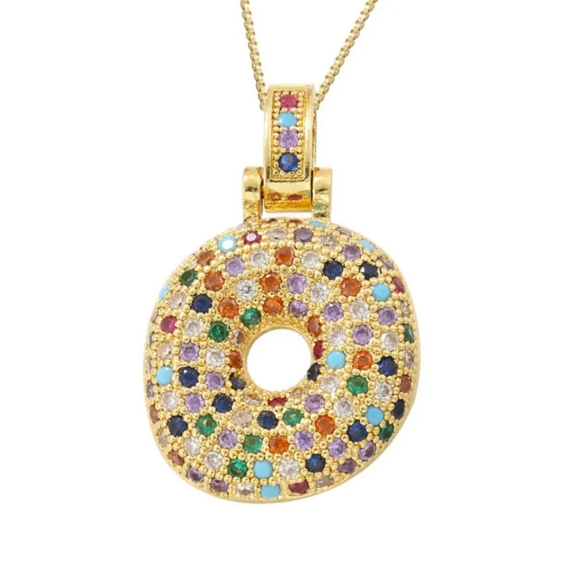 Collier Lettre Bubble Couleur
