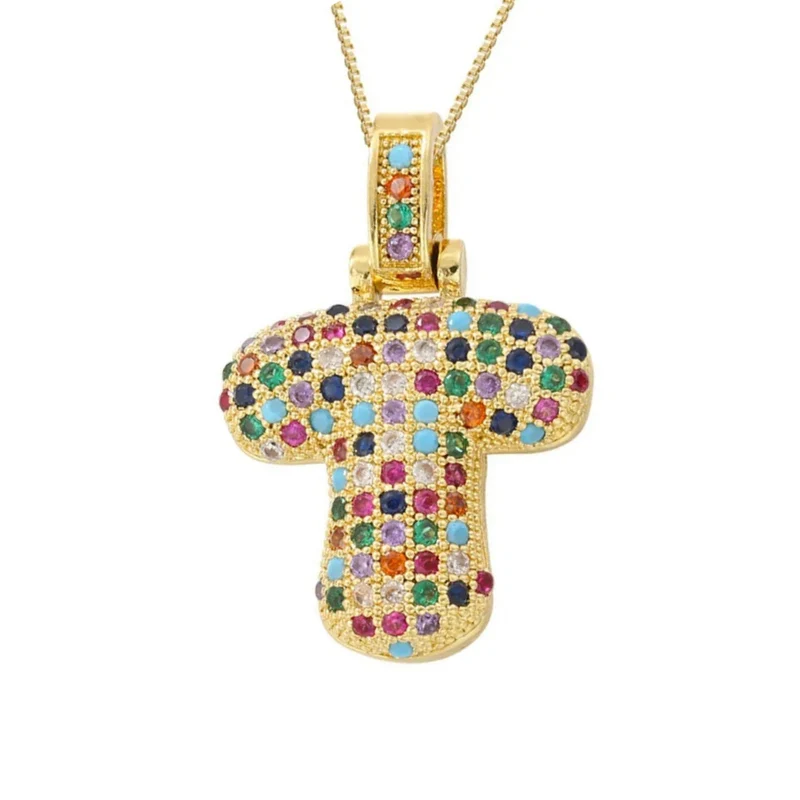 Collier Lettre Bubble Couleur
