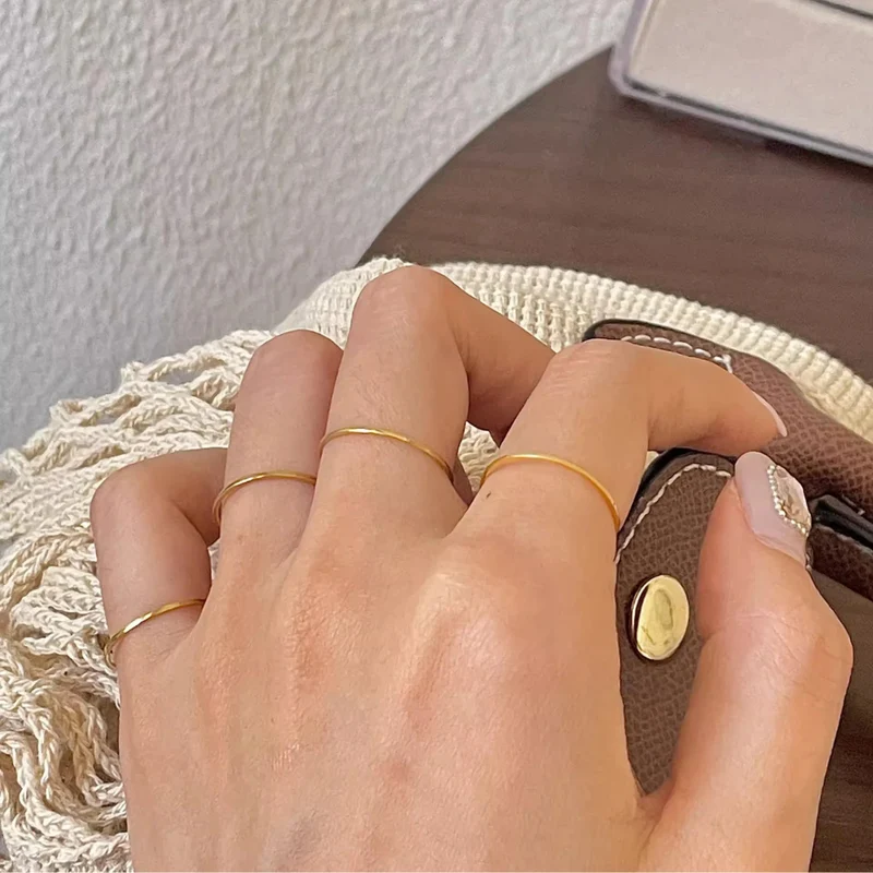 Bague Anneau Fin Or