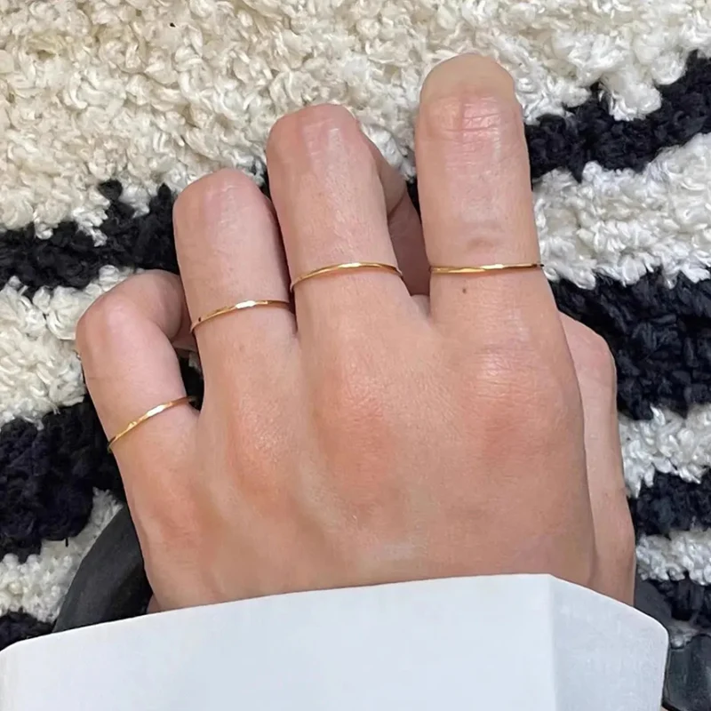 Bague Anneau Fin Or