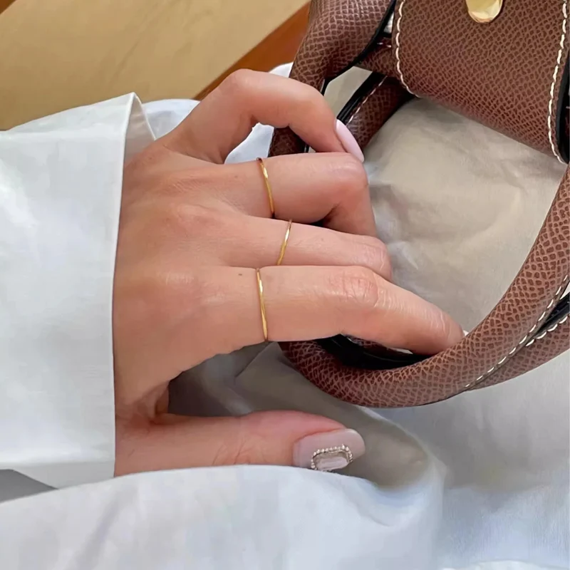 Bague Anneau Fin Or