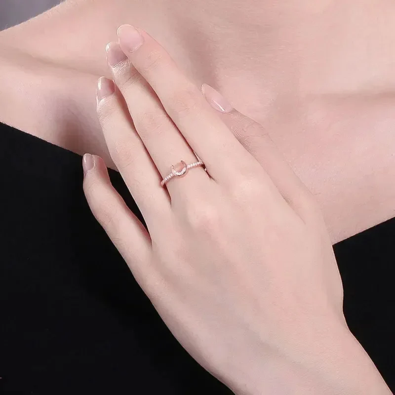 Bague Fer à Cheval Rose