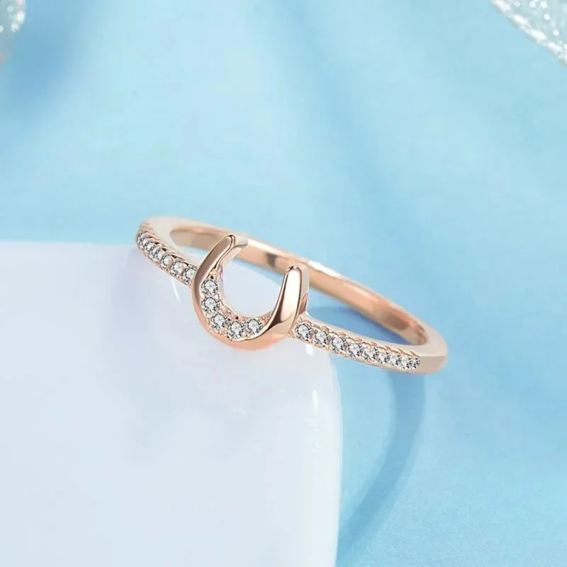 Bague Fer à Cheval Rose