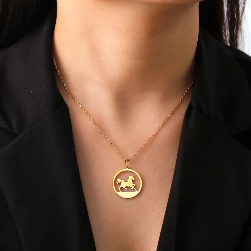 Collier pendentif Cheval