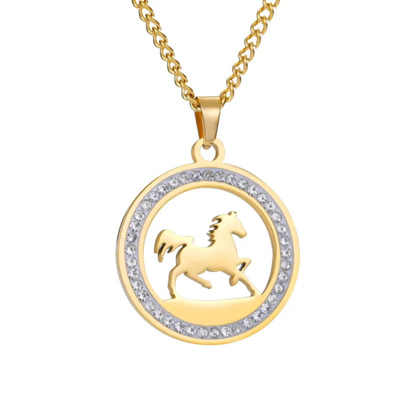 Collier Cheval Strass