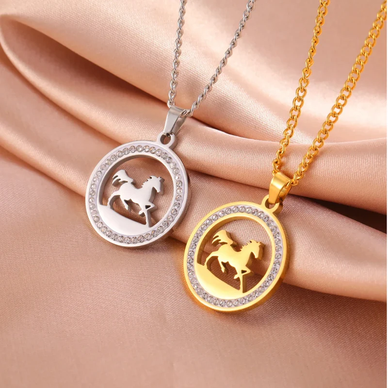 Collier Cheval Strass