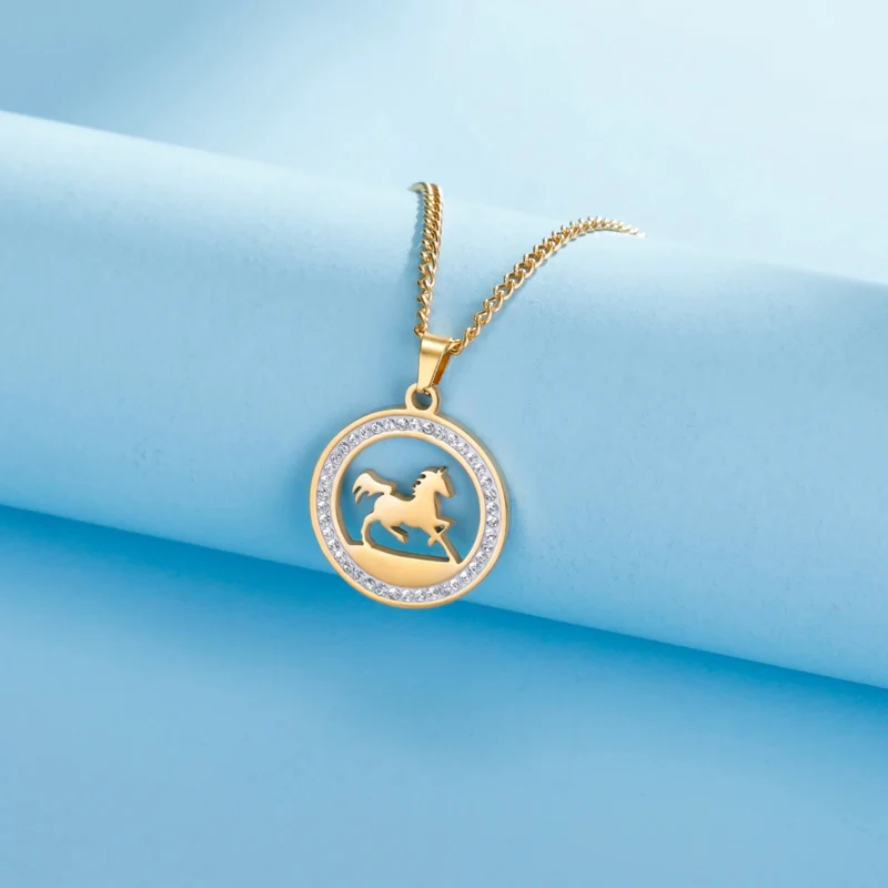 Collier Cheval Strass