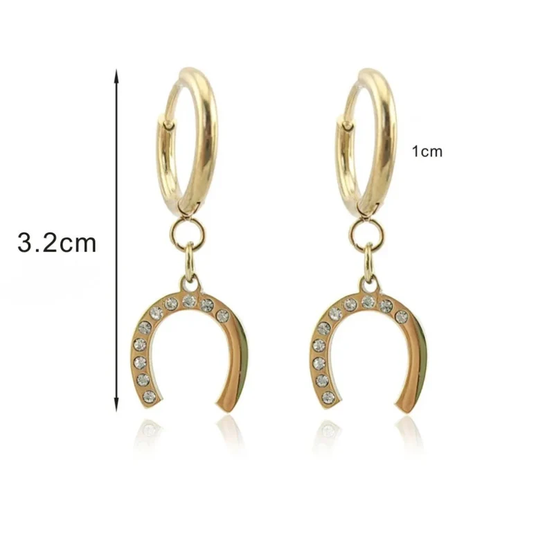 Boucles d'Oreilles Créoles Fer à Cheval