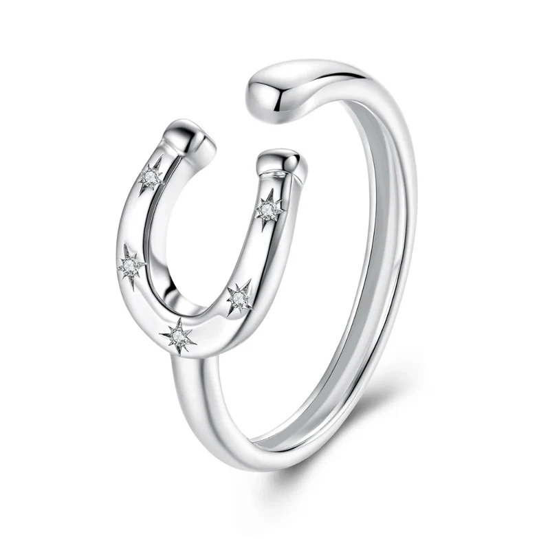 Bague Fer à Cheval Étoile