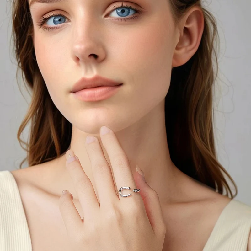 Bague Fer à Cheval Étoile