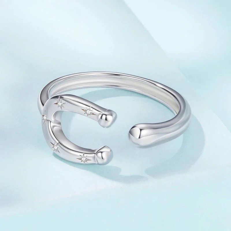Bague Fer à Cheval Étoile