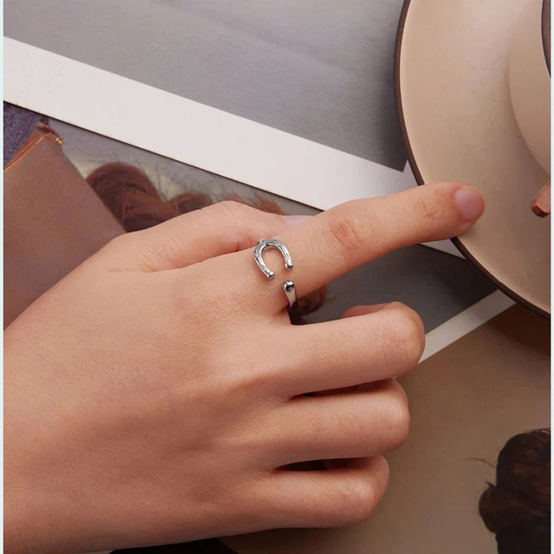 Bague Fer à Cheval Étoile