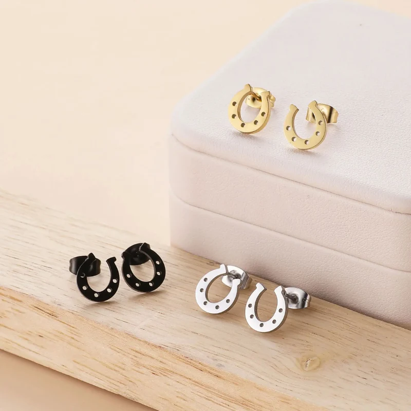 Boucles d'Oreilles Fer à Cheval Simples