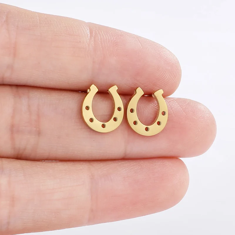 Boucles d'Oreilles Fer à Cheval Simples