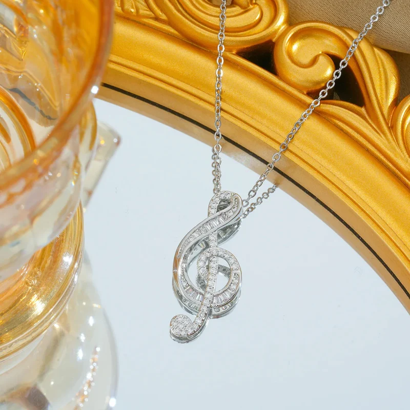 Collier Clé de Sol Strass