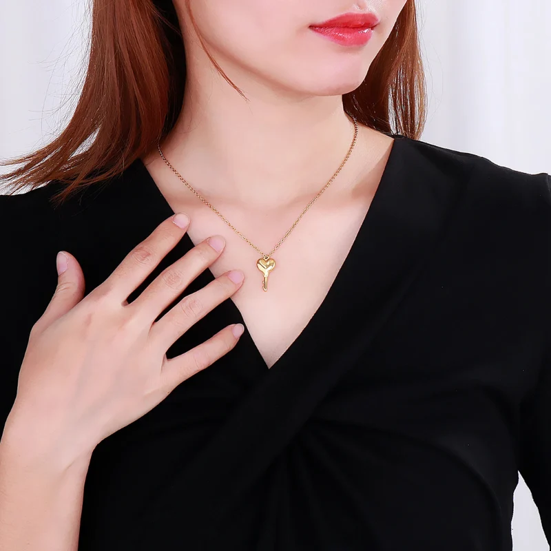 Pendentif Clé Cœur