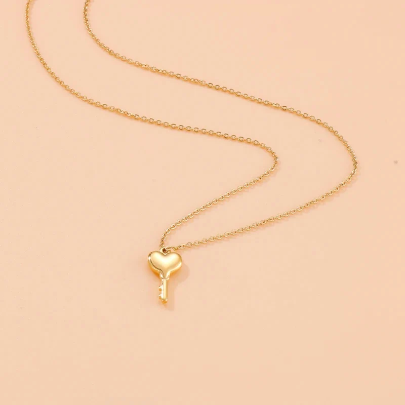 Pendentif Clé Cœur