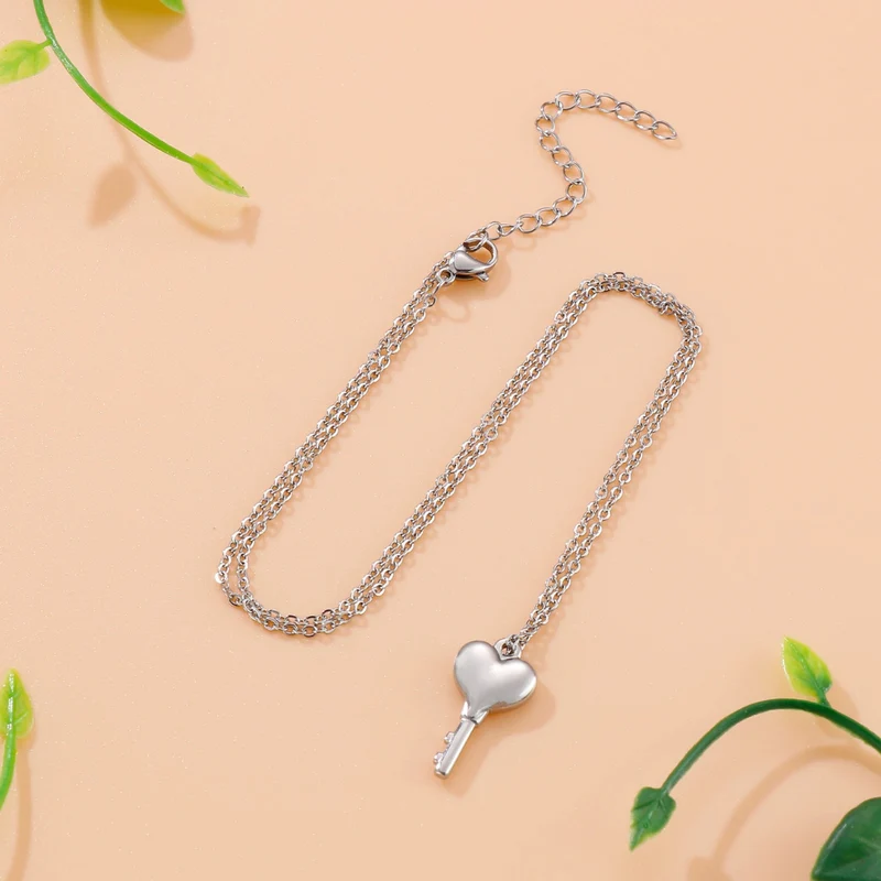 Pendentif Clé Cœur