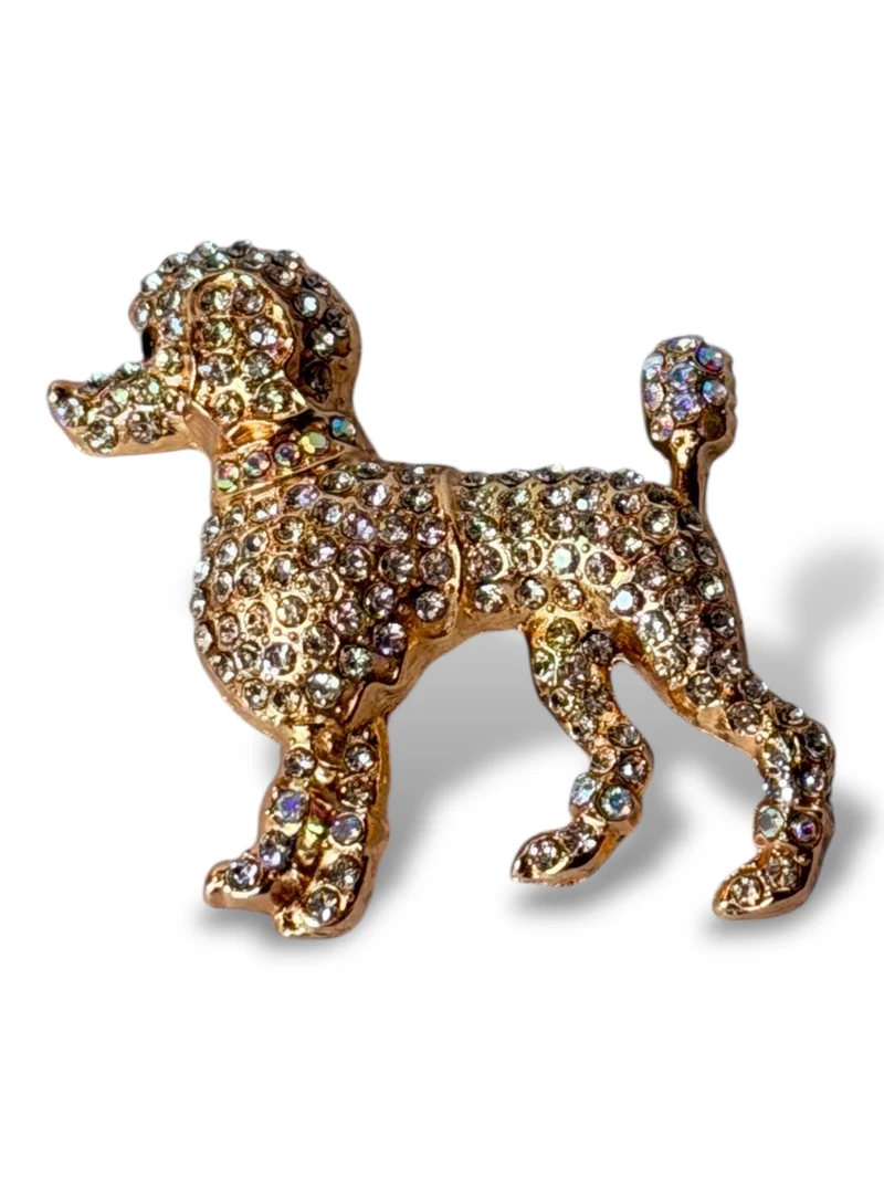 CANICHE - BROCHE TENDANCE AVEC STRASS