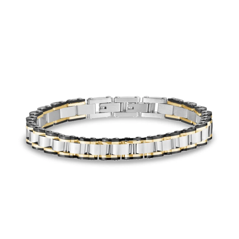 Bracelet à maillons de montre tricolore