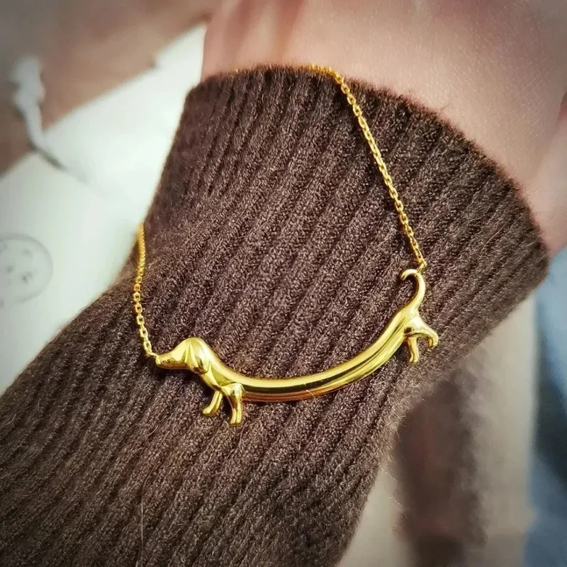 Collier Teckel Doré