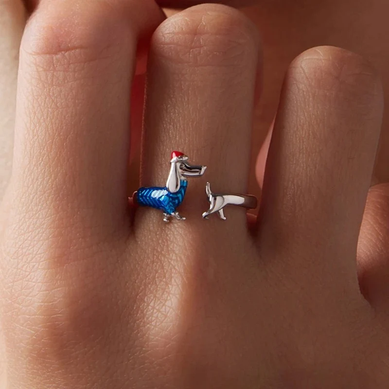 Bague Teckel Habillé