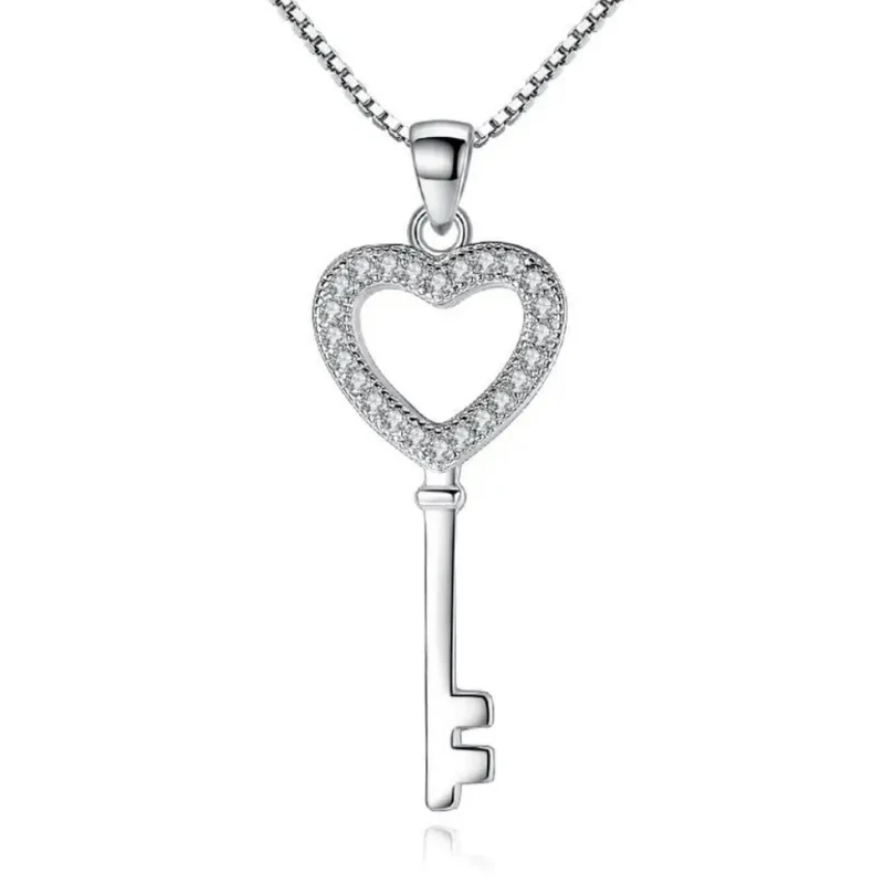 Collier Clé Argent Femme