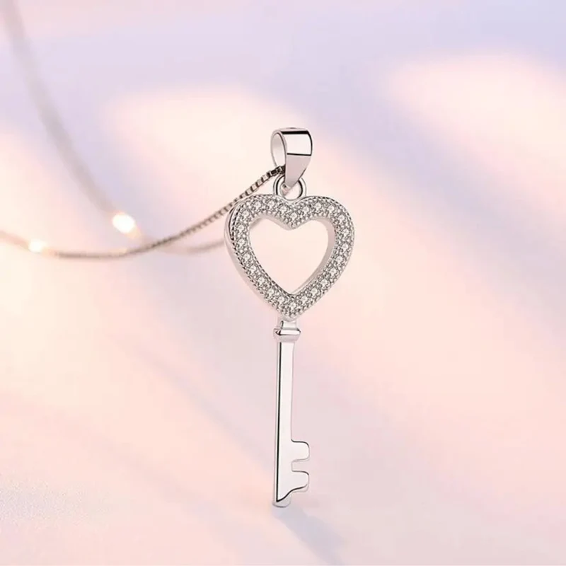Collier Clé Argent Femme
