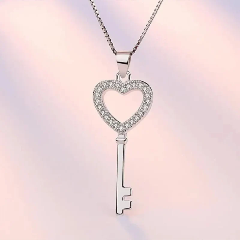 Collier Clé Argent Femme