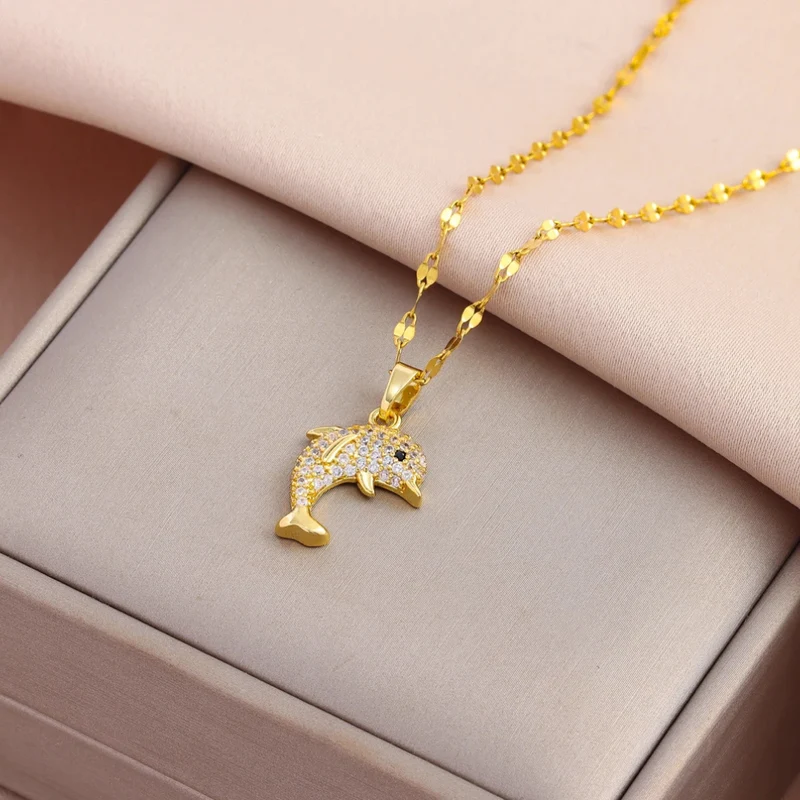 Collier Dauphin Strass