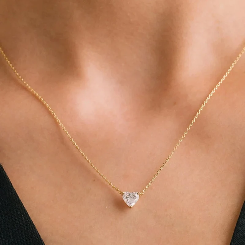Collier Diamant Cœur