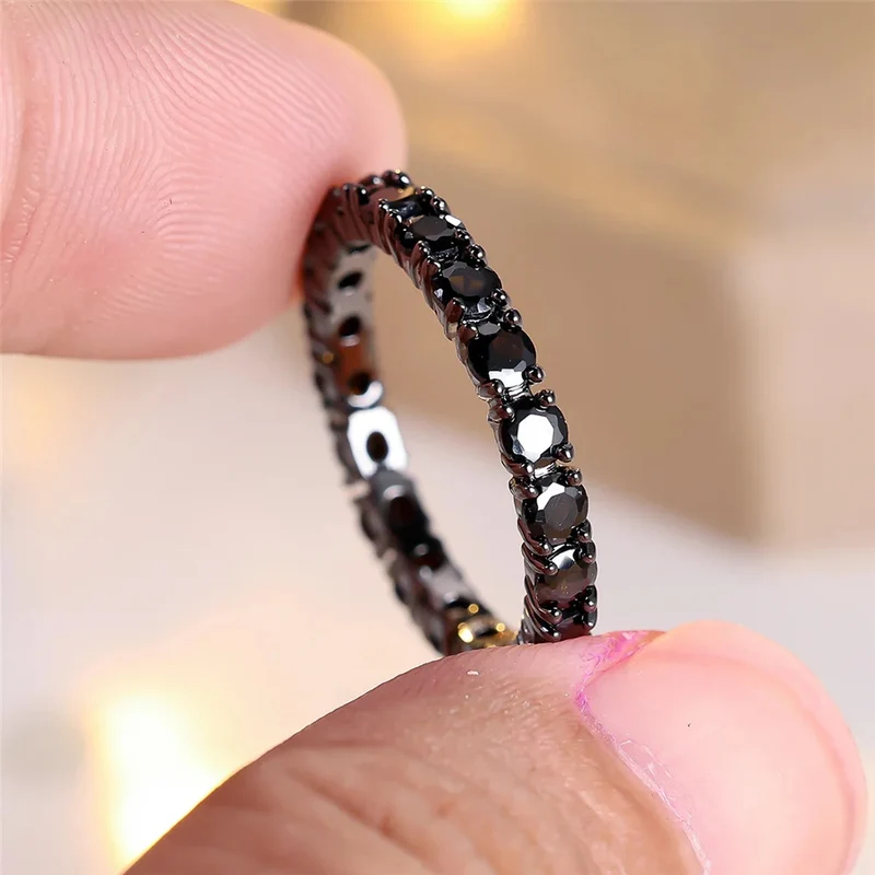Bague Noire Fine