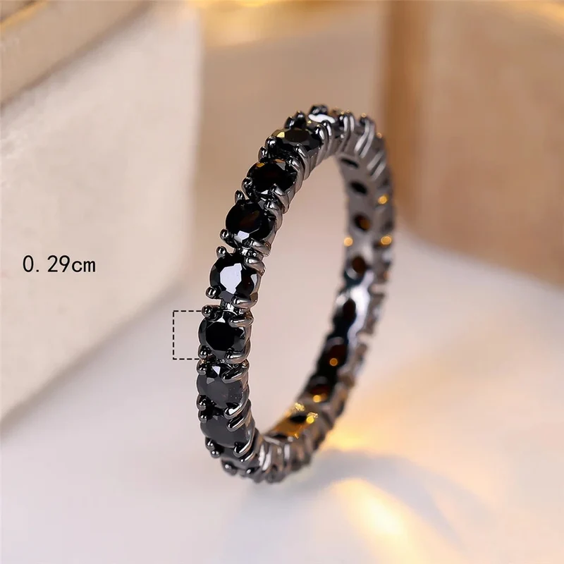 Bague Noire Fine