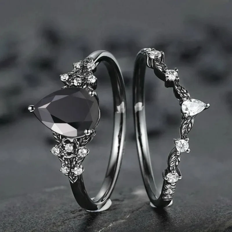 Bague Noire Brillante