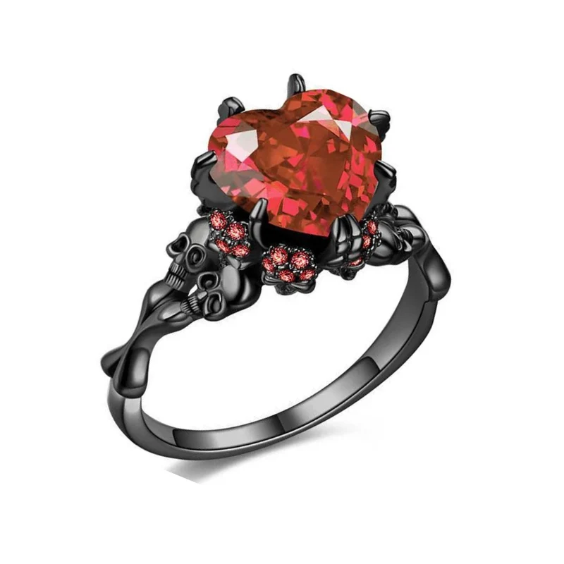 Bague Noire Gothique