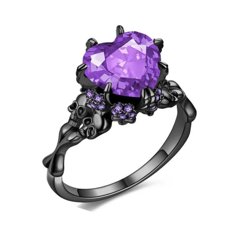 Bague Noire Gothique
