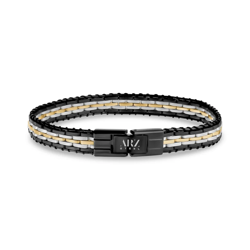Bracelet moderne à maillons contrastés