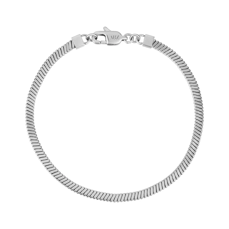 Bracelet plat en serpent mat