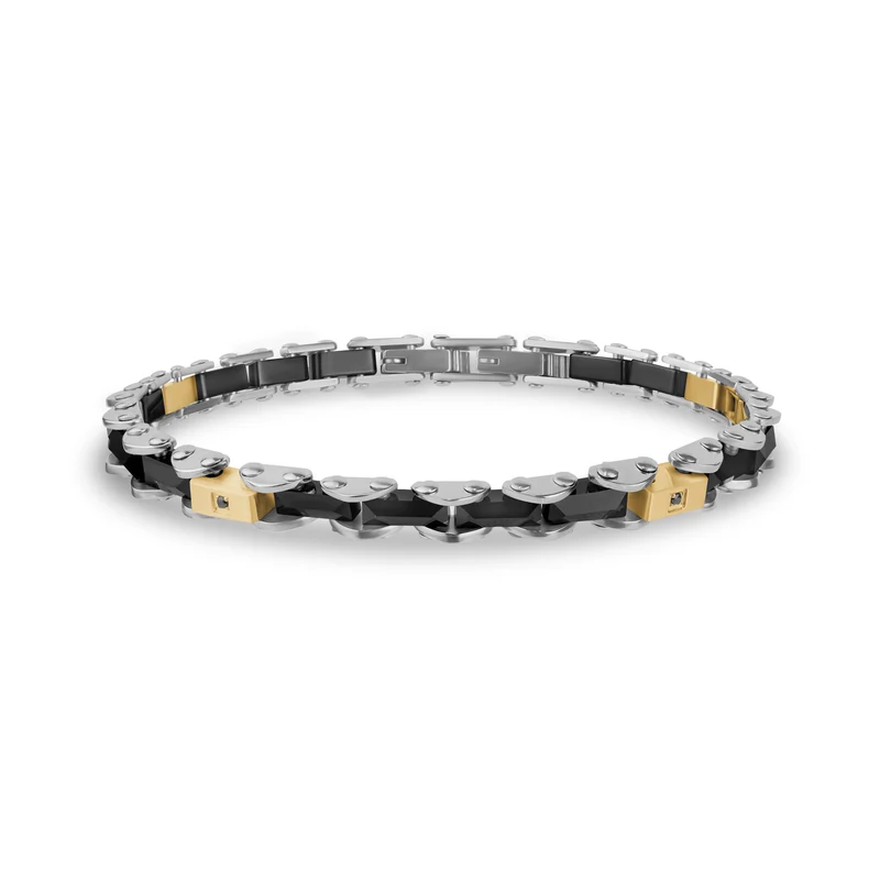Bracelet en céramique et fusion d'or