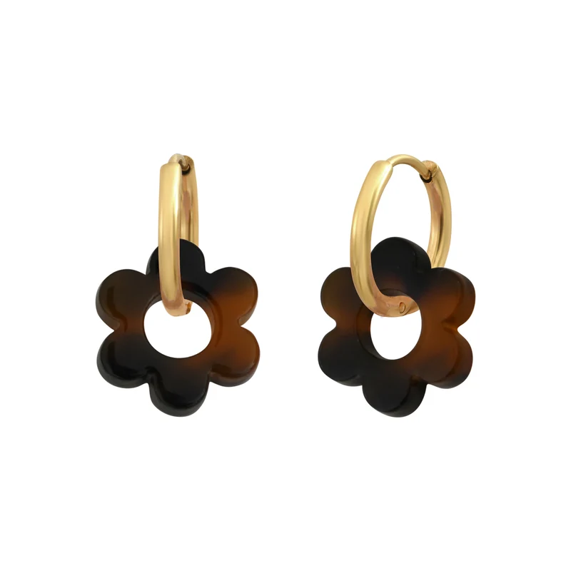 Boucles d'oreilles Flower 14mm