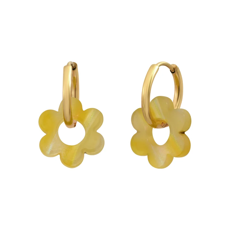Boucles d'oreilles Flower 14mm