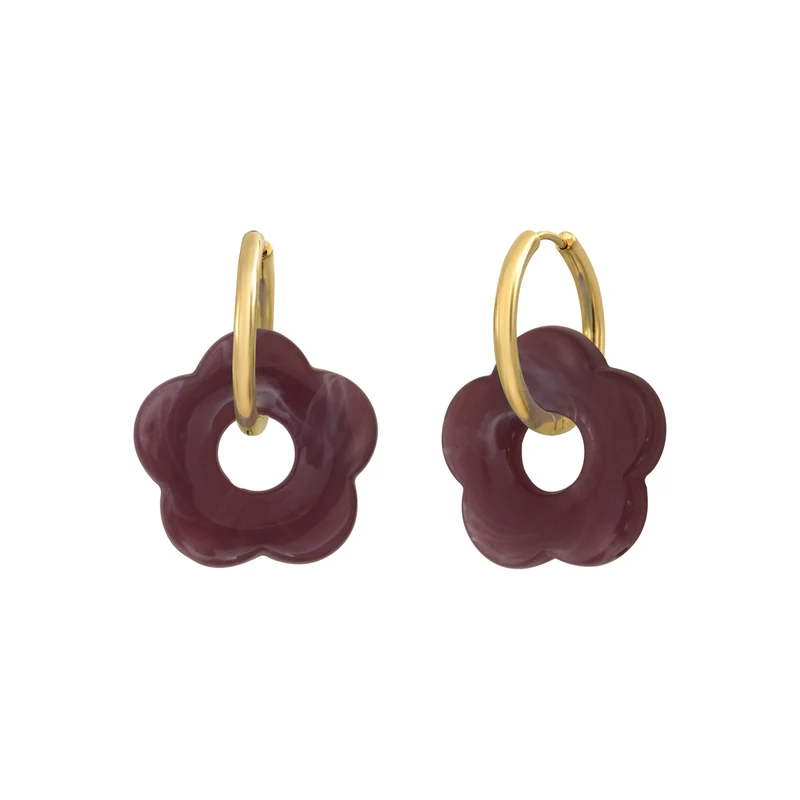 Boucles d'oreilles Flower 24mm