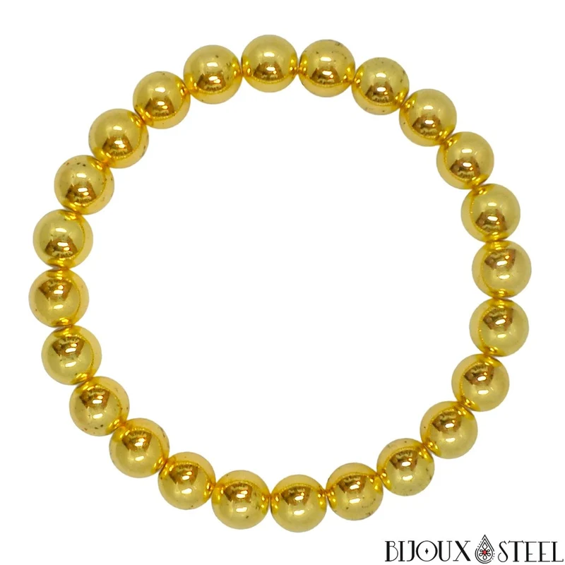 Bracelet de perles dorées