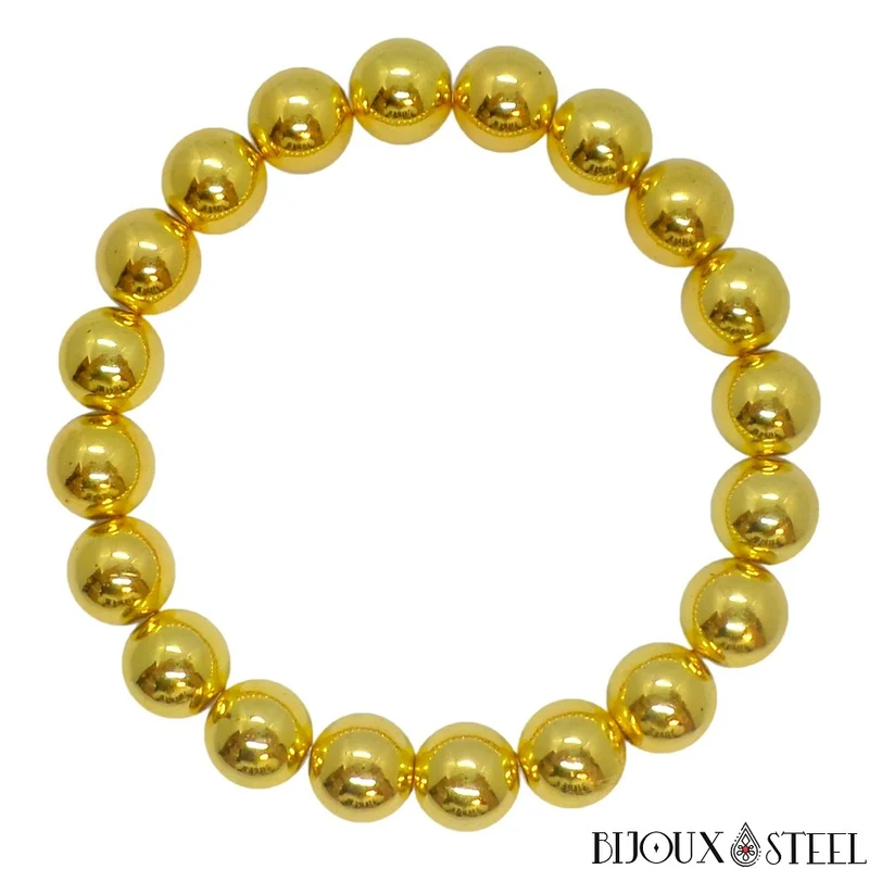 Bracelet de perles dorées