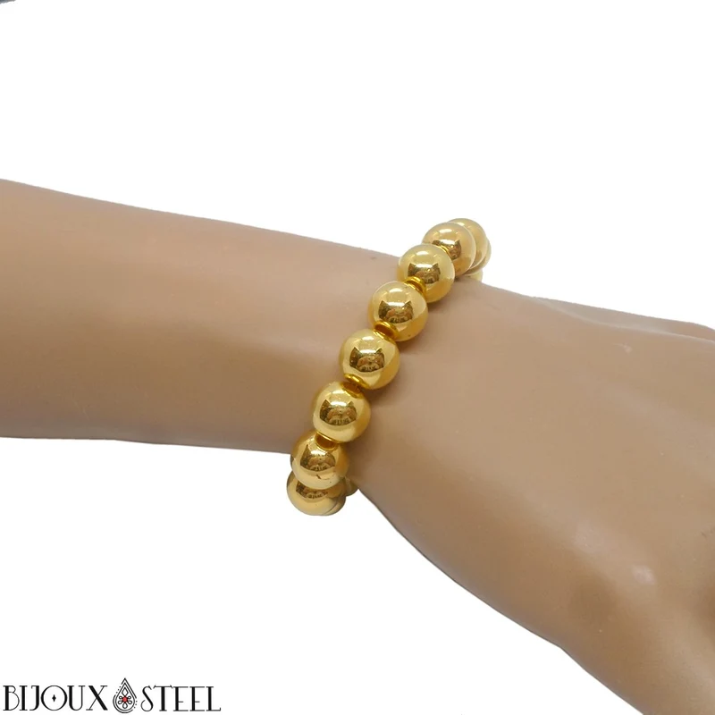 Bracelet de perles dorées