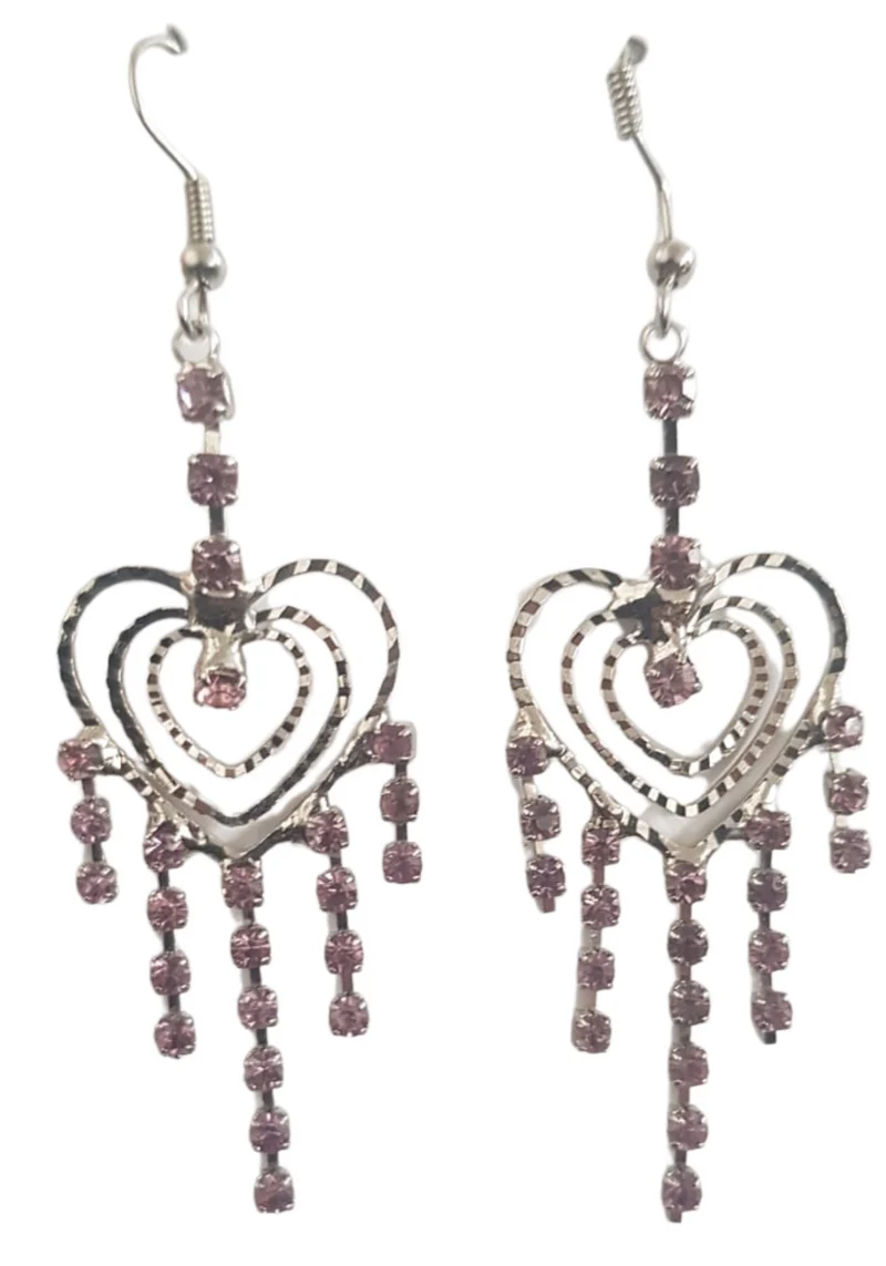 Boucle argenté mauve Cynthia