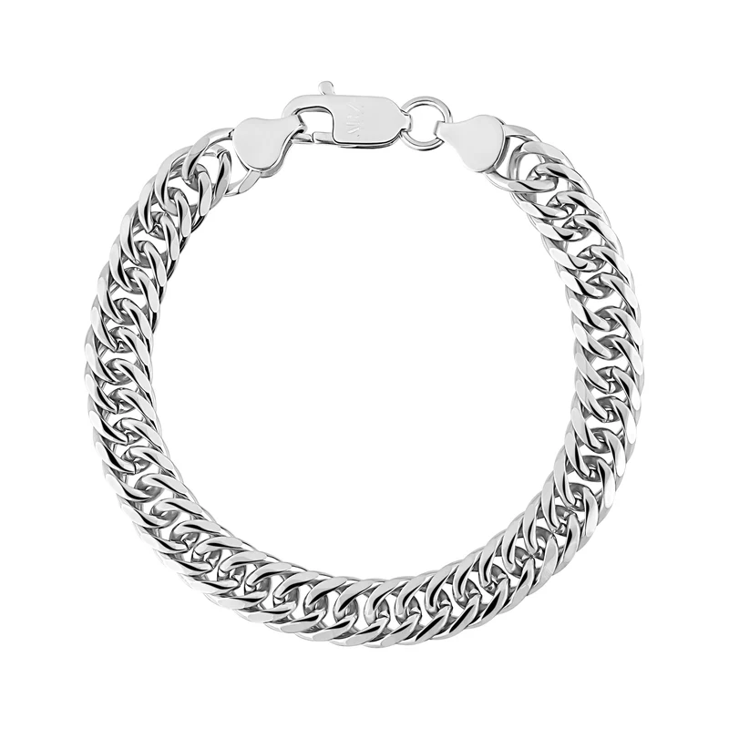 Bracelet à double bordure taillée en diamant