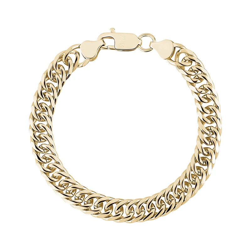 Bracelet à double bordure taillée en diamant